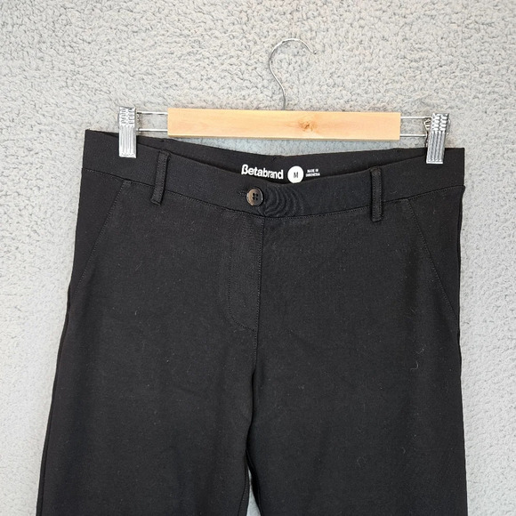 Betabrand Pants Womens Sz M Black Stretch Pull On Career Casual Bootcut - Picture 2 of 9
